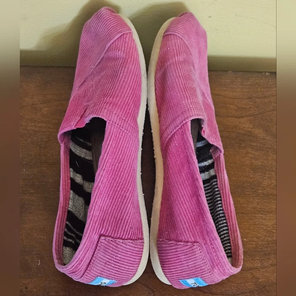 TOMS Alpargata Cloudbound Vintage Pink Corduroy Size 7
